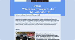 Desktop Screenshot of dallaswheelchairtransport.com